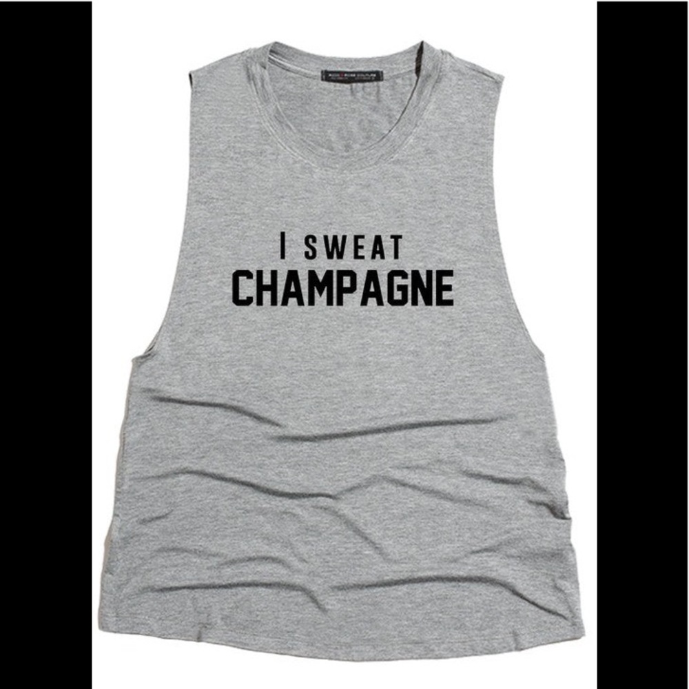 I Sweat Champagne Muscle Tank Top